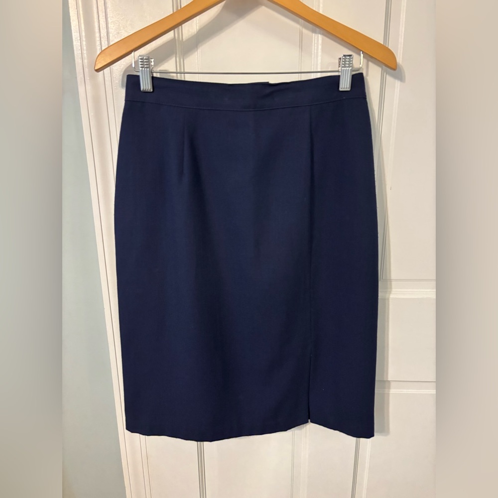 Sag Harbor Elegant Navy Blue Women's Skirt Vintage